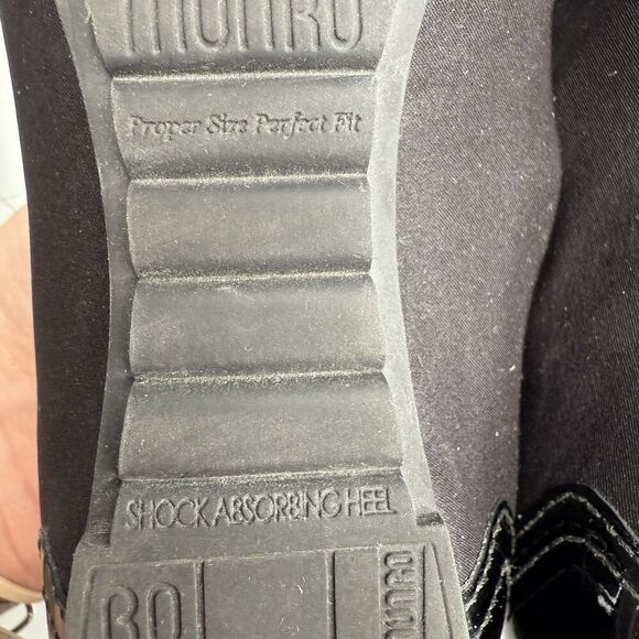 Munro Slip-On Loafer Shoes Size 6M Traveler Black Stretch Fabric Made In USA - Picture 15 of 16